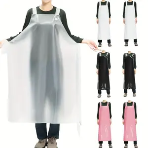 1pc Heavy-Duty TPU Apron with Wide Comfort Straps - Durable, Easy-Clean Workwear for Kitchen, Restaurant, Seafood Processing, Abattoir - Multi-Color Options Cover Rubber