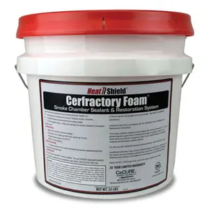 Saver Systems  25 lbs Heat Shield Cerfractory Foam Smoke Chamber Sealant Bucket