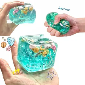 Shell cube fidget toy set (2 pieces). Repeatedly squeeze and play—easily relieves stress and anxiety. Suitable for children and adults. Great gift for birthdays and Easter.