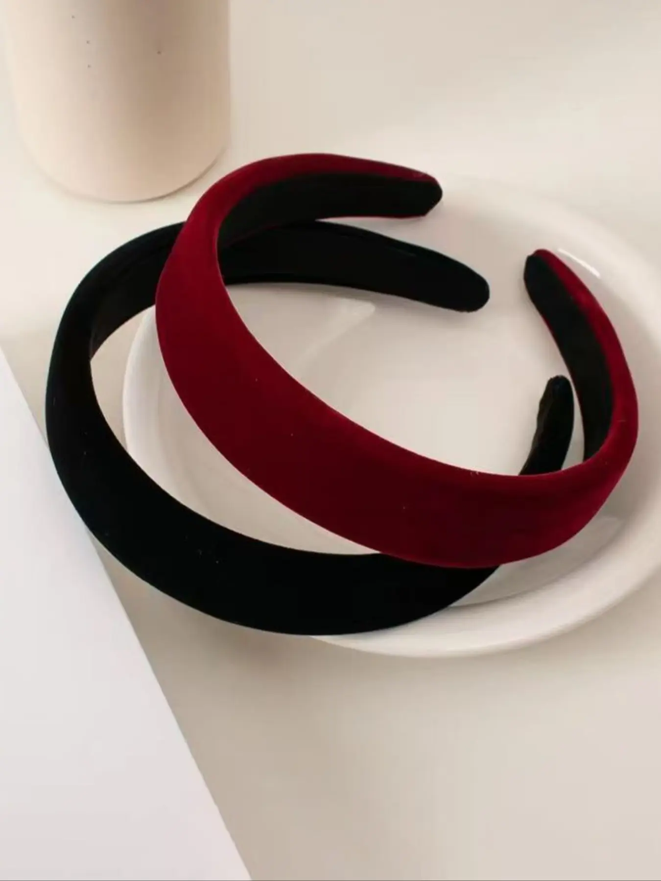 Elegant Vintage Velvet Hairbands, Wide Brim Solid Color Headband Set, High Quality Commuter Accessory, Headbands Women, Hair Accessories, Suitable for Daily Wear & Parties