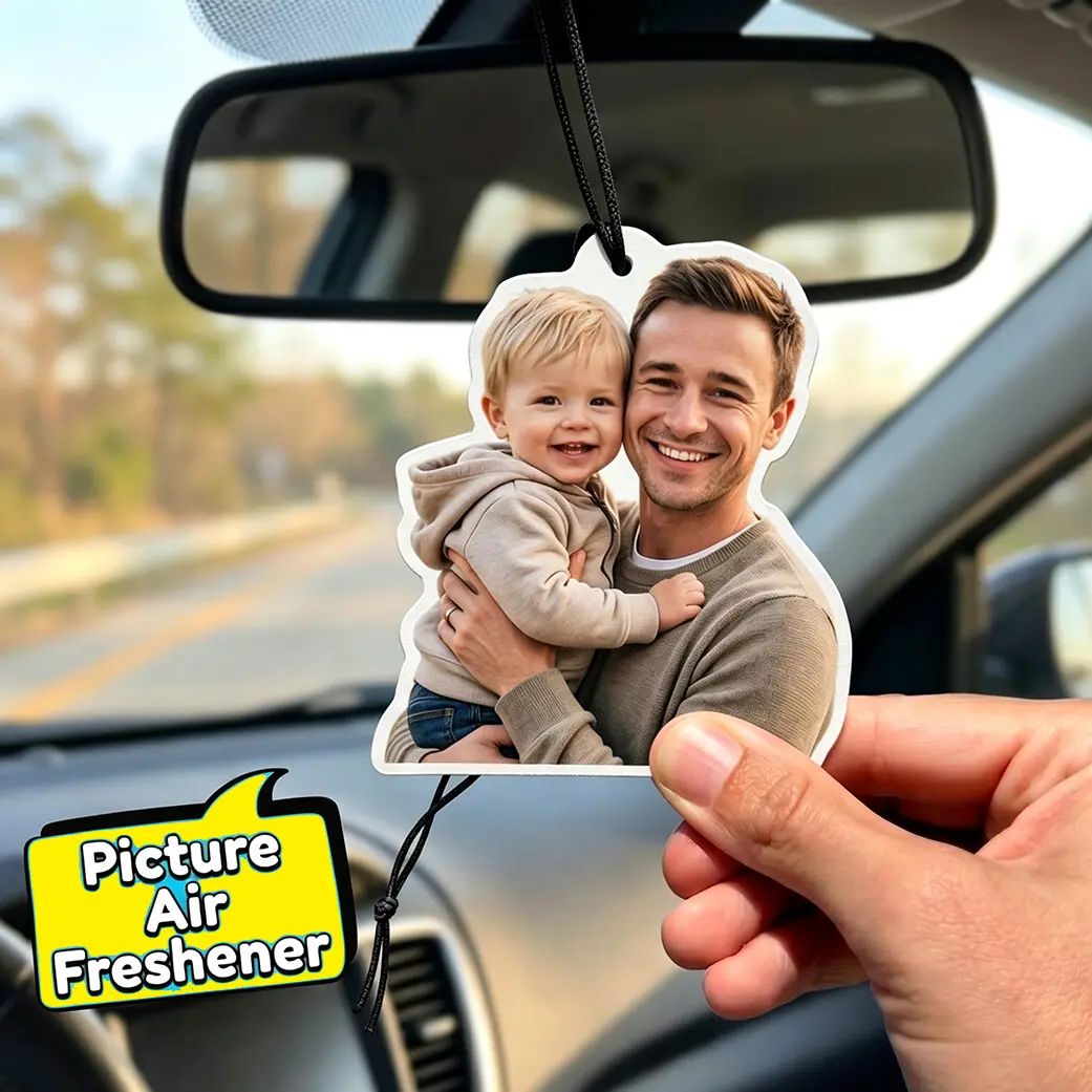 Custom Air Freshener for Car - Double Sided Photo Personalized Car Scents Air Freshener, Smell Air Fresheners With Picture for Wardrobe, Bathroom,Hanging Ornaments