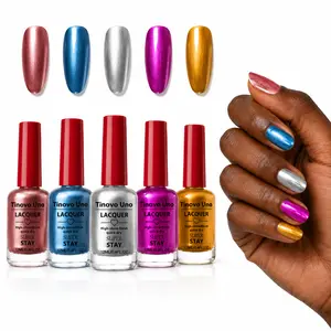 Tinovo Uno Metal Color Nail Polish, Quick Dry Glossy Finish for Manicure & Nail Art, UV Light-Free Healthy Cosmetic Formula