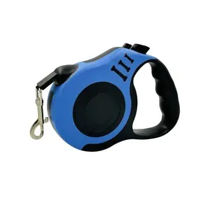 【Summervibes】Automatic Retractable Dog Leash, One-Click Lock, Anti-Tangle Nylon Traction Rope, Suitable for Small Medium Dogs, Training Use, Multiple Colors, No Tangle Leash