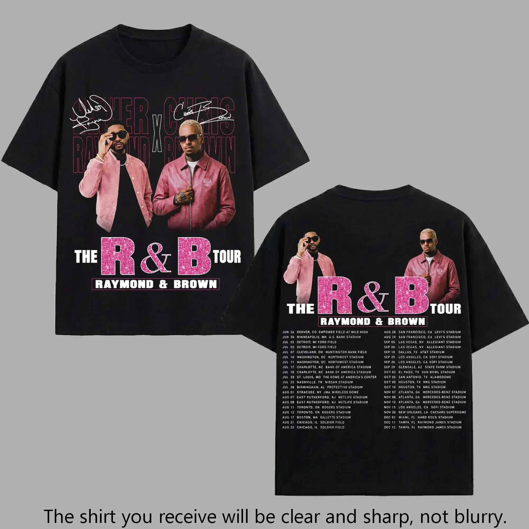 [Free Ship] Raymond & Brown The R&B Tour 2026 V8 Premium Acid 100% T-Shirt, R&B Music Duo Graphic Tee, Urban Hip Hop Soul Streetwear Shirt, Concert Tour Merch, Gift for R&B Fans, Vintage Music Tee