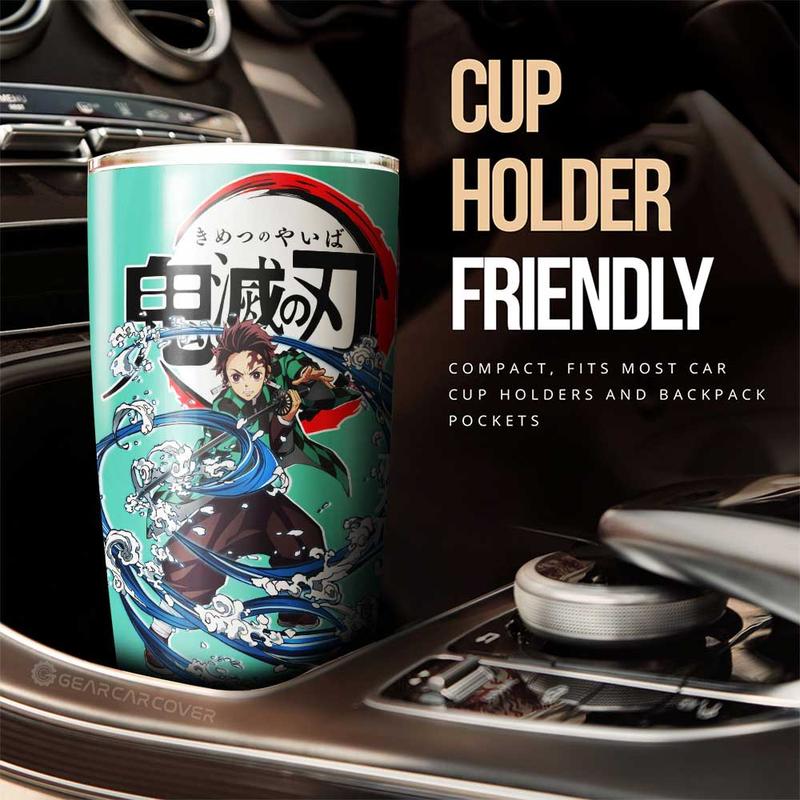 [SALE UP TO 39%] Tanjiro Kamado Demon Slayer Anime Tumbler Cup, Kimetsu No Yaiba Water Breathing Travel Mug, Stainless Steel Hot Cold Drinkware, Japanese Manga Cup for Otaku Gift, Double Wall Coffee Cup for Fans, The Movie Infinity Castle For Fans