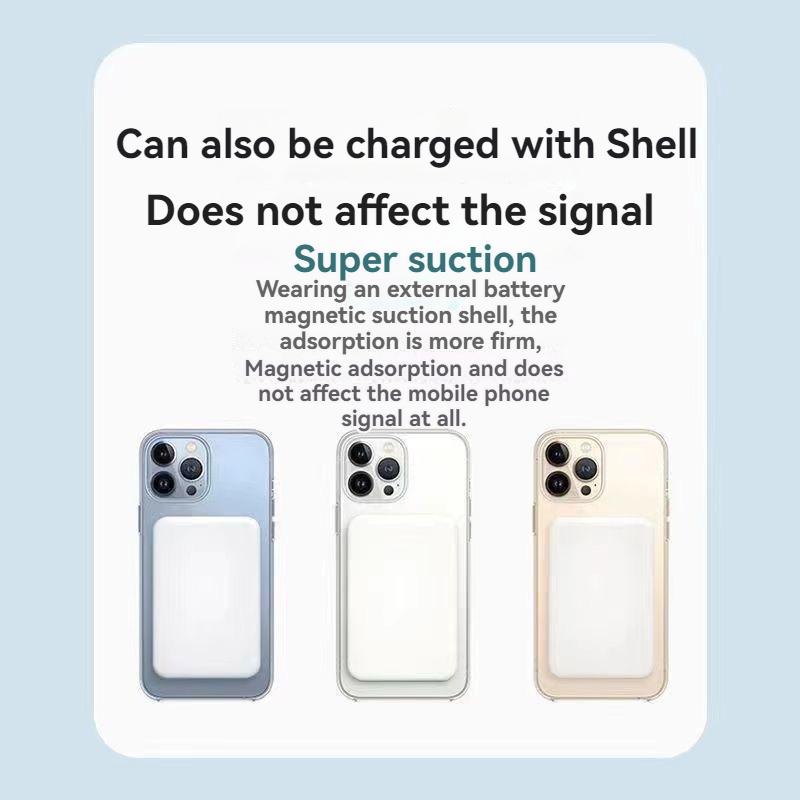 10000mAh MagneticWirelessPower Bank- Must-HaveFastCharging iPhone Charger, Travel-Friendly & On-the-Go PortableBatteryfor Daily Use，black，white，pink