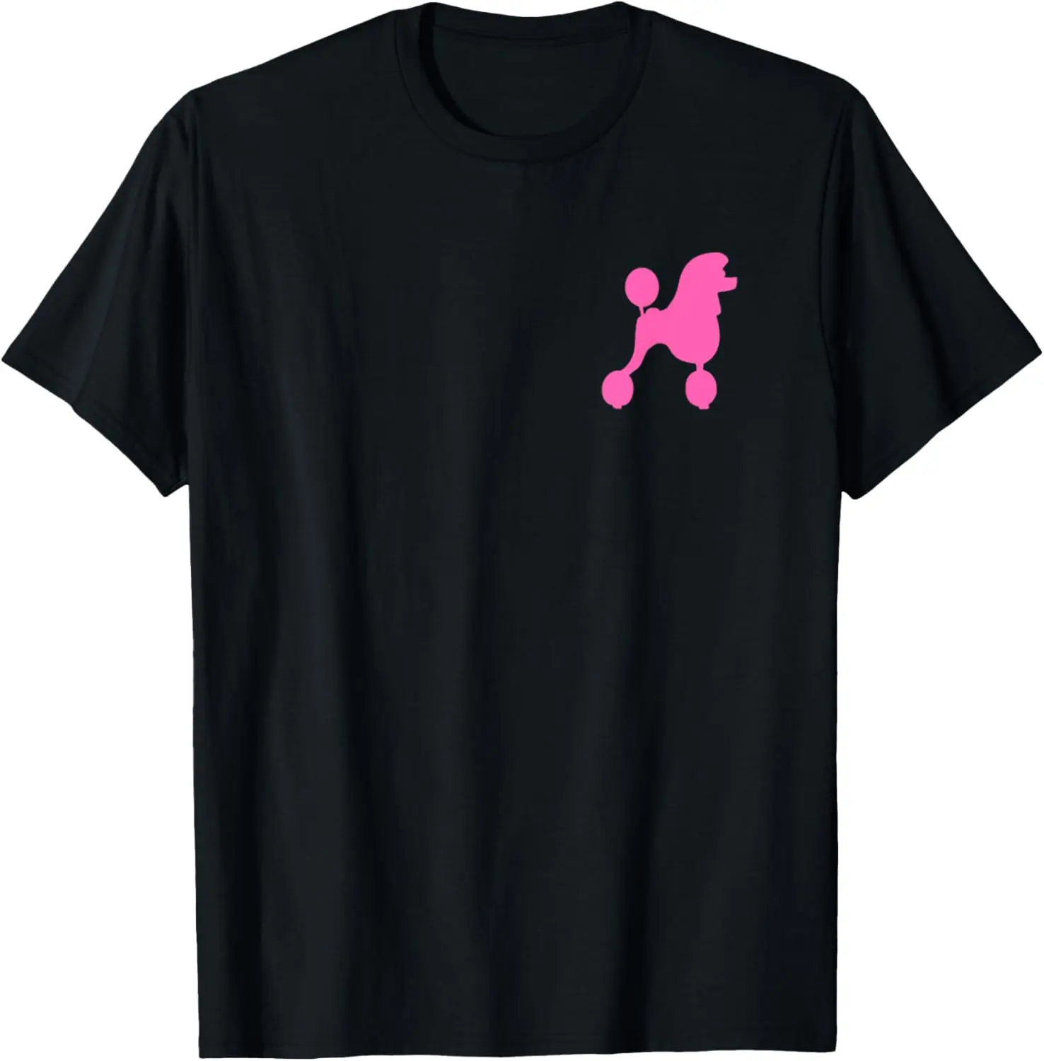 Women's 1950's Vintage Poodle Sock Hop Costume Graphic T-Shirt - 100% Cotton, Distressed Short Sleeve, Round Neck Everyday Tshirt Clothes