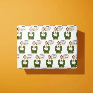 ELF Wrapping Paper - Christmas Hand Illustrated Paper Roll, Christmas Movie Gift Wrap, Holiday Movie Present Paper Sheet