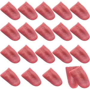 20 Pack Halloween Fake Tongue Realistic False Tongue Horrible Stretchable Tongue Prop Tricks Prank Tongue for Halloween Magic Trick Accessories Magicians Prop