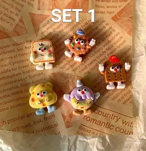 6Pcs Cute 3D Food Fridge Magnets, Kawaii Miniature Refrigerator Decor, Aesthetic Kitchen Magnet Set, Gift for New House