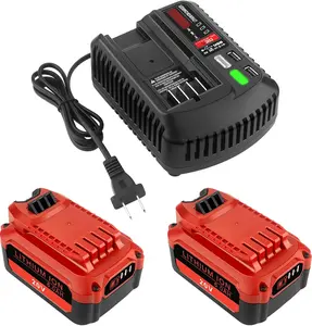 2Pack 20V 6.0Ah V20 Lithium   Replacement V20 Craftsman 20V  and Charger Kit for Craftsman CMCB202 CMCB204 CMCB206 CMCB201 CMCB100 CMCB124