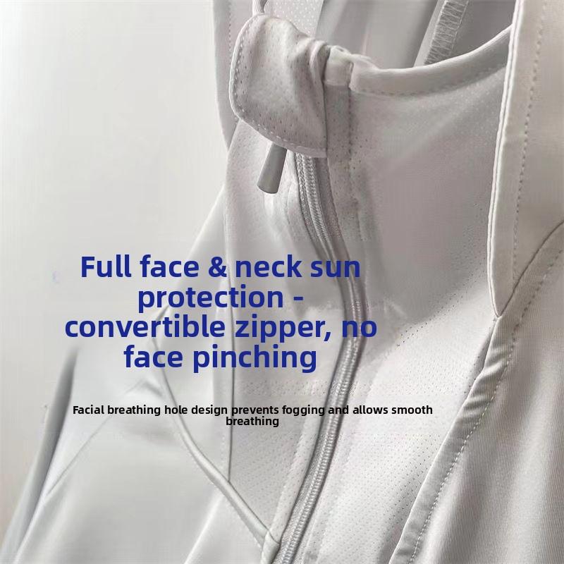 2026 Summer Women's High-End Ice Silk Sun Protection Jacket, UV Protection Breathable Lightweight Outdoor Coat