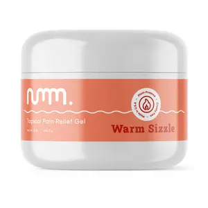 numm. Warm Sizzle Body Gel, 3% Camphor 3% Menthol, Orange Citrus Mint Scent, 8oz