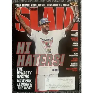 2012 Sep Slam Magazine Poster Print LeBron James Miami Heat Hi Haters OKC w/Rondo - POSTER NO FRAME