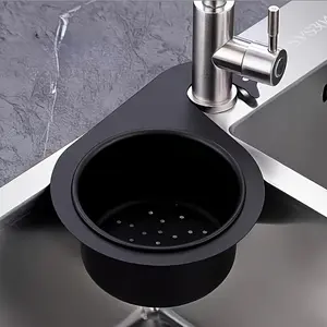 A Swan-Shaped Sink Drain Basket Made of Stainless Steel- This Durable Multi-Purpose Drain Basket, Crafted from 201 Stainless Steel, Is Ideal for Kitchen Use And Can Be Conveniently Hung Beside The Faucet to Collect Food Waste- Features a Quick-Dra