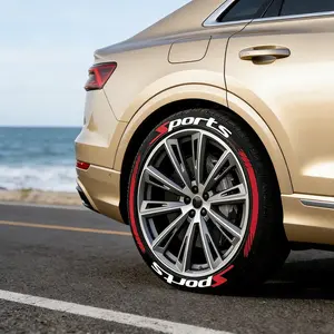 4 Piece Tire Decoration Stickers Set, Waterproof Thickened Universal Wheel Decals, & Colors, No Glue Included, Car Motorcycle Suv