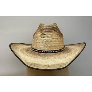 Charlie 1 Horse Comanche Burned Palm Straw Western Cowboy Hat CSCMECB3041BB