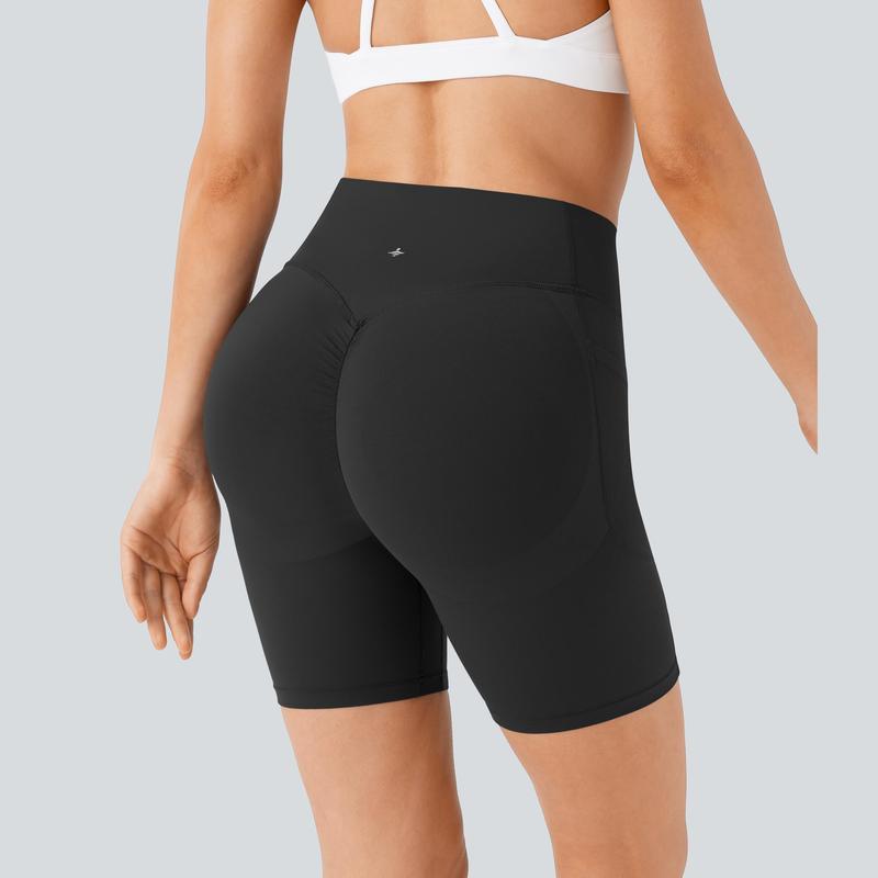 Halara UltraSculpt High Waisted Scrunch Butt Lifting Tummy Control Pocket Shaping Workout Biker Shorts 3"/5"/7"