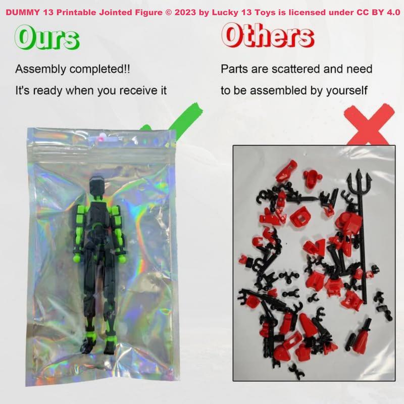 1pc T13 Robot Action Figure - 3D Printed Collectible with Articulated Joints & Accessories for Desktop Decorations - 1pc Options Decorative Piece Toyset