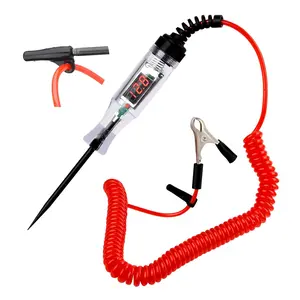 Test Light Automotive, 5-90V Digital LED Circuit Tester with  Display, Bidirectional Circuit Tester Automotive, Electrical  Tester with Extended Spring Wire & Probe for /RV/