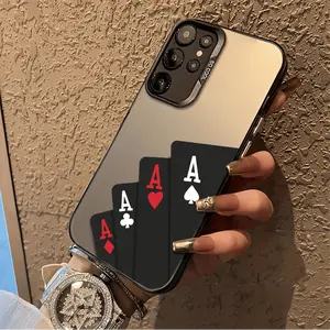 Simple poker pattern design for iPhone Samsung Galaxy S25ULTRA, S24PLUS, S23FE, S21PRO, S22, S20+, A03S, A05S, A14, A31, A53, A34, A10, A04E, M04, A33, A35, A55, A72, A71, A70, A22, A16, A06, A20S, A 54 Special Samsung phone case, anti-fouling, fashion, t