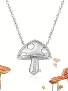 Layered Hamsa Evil Eye Bee Hummingbird Mushroom Necklace, Women's Pendant Jewelry, Mother's Day Christmas Gift, Zinc Alloy Chain