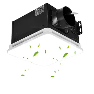 VEVOR Bathroom Exhaust Fan with LED Light, 80 CFM 4000K Bathroom Vent, 1.5 Sones Low-Noise, Premium Motor Ceiling Fan for Laundry Room, Storage Room, Home Ventilation, White