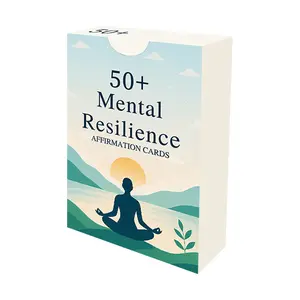 50 Positive Affirmations Cards for Resilience, Inspirational Quotes Deck, Motivational Card Set for Self-Improvement