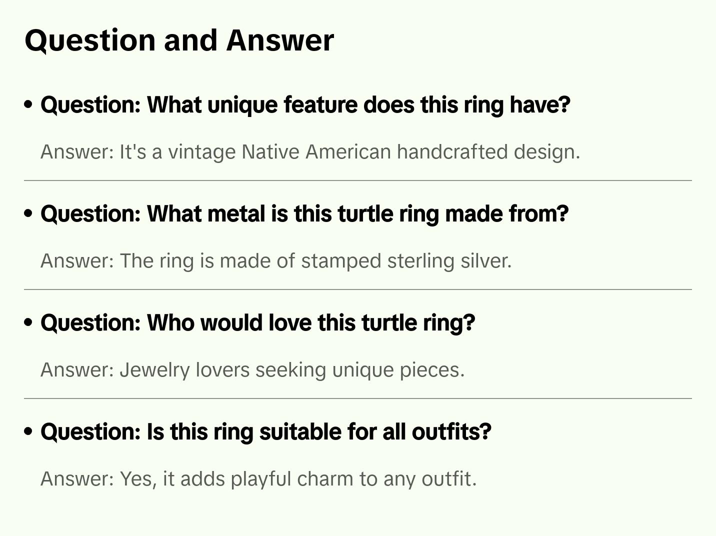 Size 3 Vintage Sterling Silver Turtle Ring