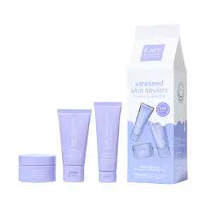 Kate Somerville Stressed Skin Saviors 3-Piece Set - Deep Nourishment for Winter-Strained Skin Includes Iconic Cleanser Cream & Goat Milk Lotion