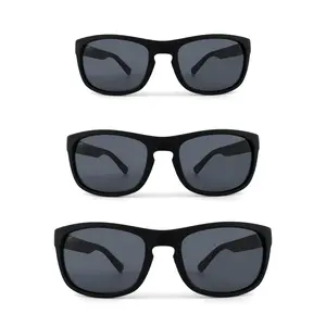 Sugar Blackberry S-M-L Sport Wrap Sunglasses - Matte Black Frames & Dark Grey Lenses - Lightweight only 1oz - Polarized - Small, Medium, Large-XL Sizes