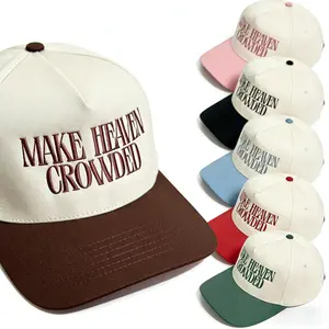 MAKE Heaven Crowded Embroidered Snapback Hat in Multiple Colors for Stylish Outfits
