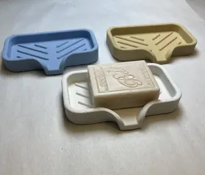 Concrete Draining Soap Dish is great to use as a soap holder, bathroom accessory, shower soap dish, sponge holder, and shower tray. Kitchen Minimalist