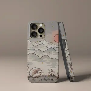 Hedgehog Design Tough Hard - Case for iP 8, X, 11, 12, 13, 14, 15, 16