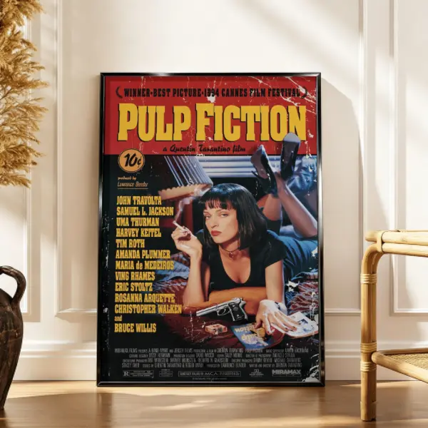 Pulp Fiction Movie Poster, Movie Prints For Cinema Rooms, Wall Art Home Decor, Film Fan Collection