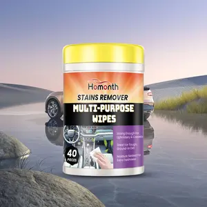 Homonth Car Interior Cleaning Wipes - 40 Count Quick Detailer Wipes for Leather Seats Dashboard & Vinyl Streak-Free Auto Interior Cleaner On-The-Go Car Care Essentials for Quick Cleanups d ly essentia