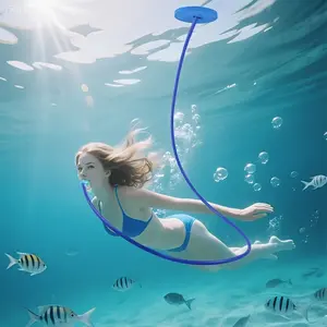 Diving Snorkel, Anti-Choke Single and Dual-Head Respirator, Silicone Material, Leak-Proof, Deep Water Oxygen Equipment, Ideal for Beginners