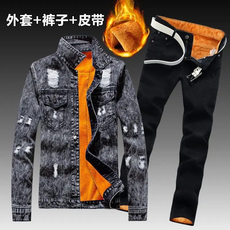 Velvet torn snowflakes/pure black pants