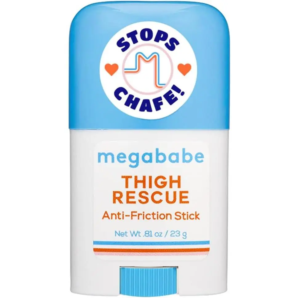 Megababe Thigh Rescue Anti-Chafe Stick Mini | Travel size, great for on-the-go | Prevents skin chafe & irritation | Thighs, arms, bra-lines & more