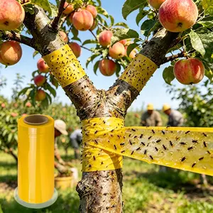 Self-Adhesive Double Sided Tree Insect Barrier Sticky Tape, Non-Toxic Pest Control, Bug Guard for Fruit Trees, Lawn, Yard