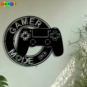 1pc Gamer Mode Controller Metal Wall Art, Video Game Controller Statue Mural, Modern Home Decor, Metalwork, Intricate Craftsmanship, Perfect for Graduation, Housewarming, Bedroom Office Game Room Decor, Ideal Gift for Gaming Enthusiasts
