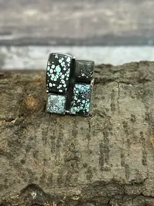 Handmade Sterling Silver Starfox Variscite Adjustable Ring Signed Nizhoni