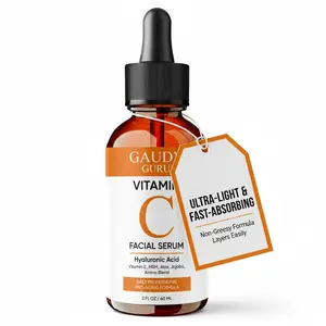Gaudy Guru Vitamin C Serum | Hyaluronic Acid & Vitamin E | Brightening & Anti-Aging | 2 fl oz