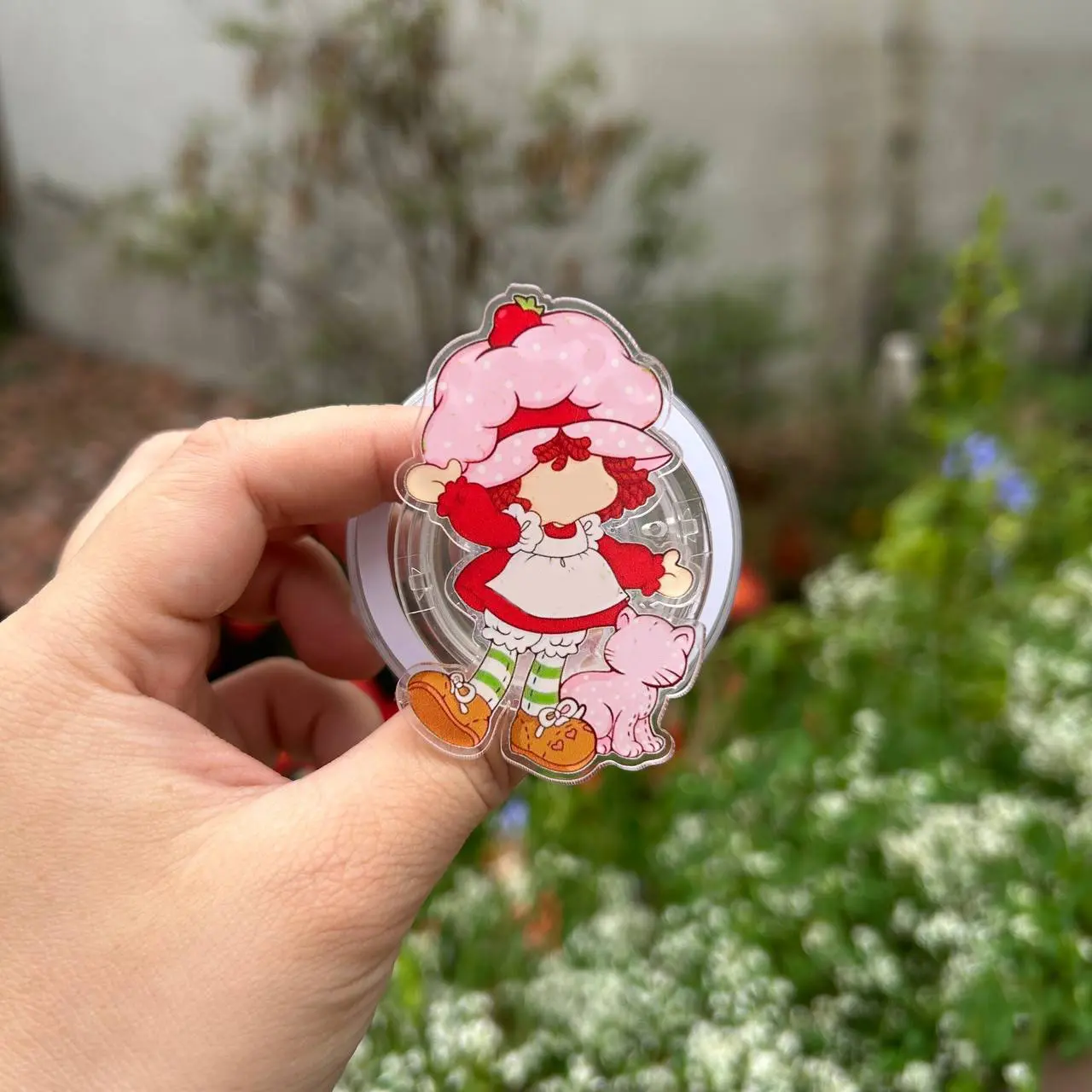 Strawberry Girl MagSafe Phone Grip – Kawaii Aesthetic Gift for Girls