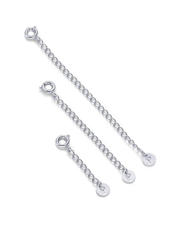 PAVOI Necklace Chain Extenders Pack for Women - 14K Gold Plated Set of Three Gold Jewelry Extenders for Bracelets, Necklace and Anklets Extension with Spring Ring Clasp - 1, 2, 3 Inch