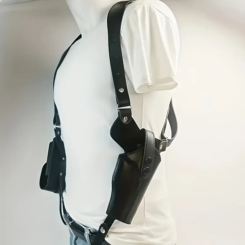 Men's Tactical Gear Single Magazine Holster - 1PC Universal Concealed Underarm Holster for G17, 92, 1911, Outdoor Carry Leather Sling Bag, Concealed Holster