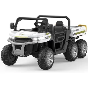 Ride On Dump Truck, 24V Kids Electric Vehicles with Remote Control, Ride On Car w/Tipping Bucket Trunk 2.4G RC, MP3 Player 2-Seater Ride On Truck Car for Boys Girls