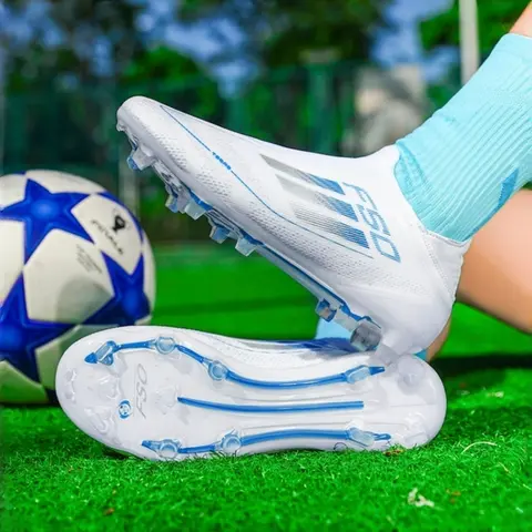 Men Women High-End Seamless Football Shoes, Sports Football Shoes, Anti-Slip Durable Outdoor Lawn Soccer Cleats, Football Boots, Super Grip Support, Fashionable Design