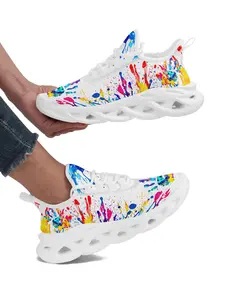 Women's Colorful Splatter Paint Design Sneakers, Casual Breathable Comfortable Sports Running Shoes, All-match Basic Shoes for Daily Wear