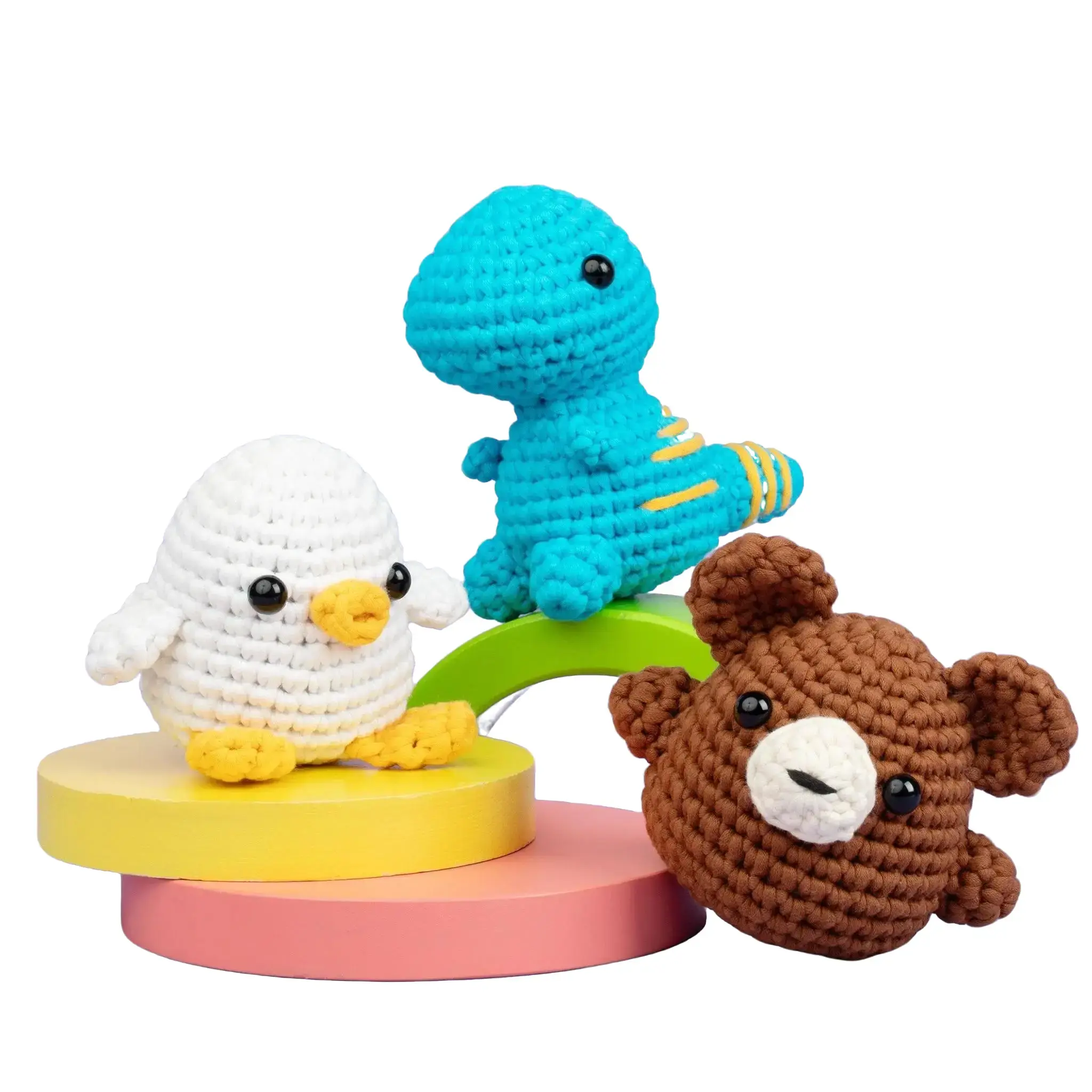 Friendables DIY Crochet Kit - Dinosaur | Bear | Chick